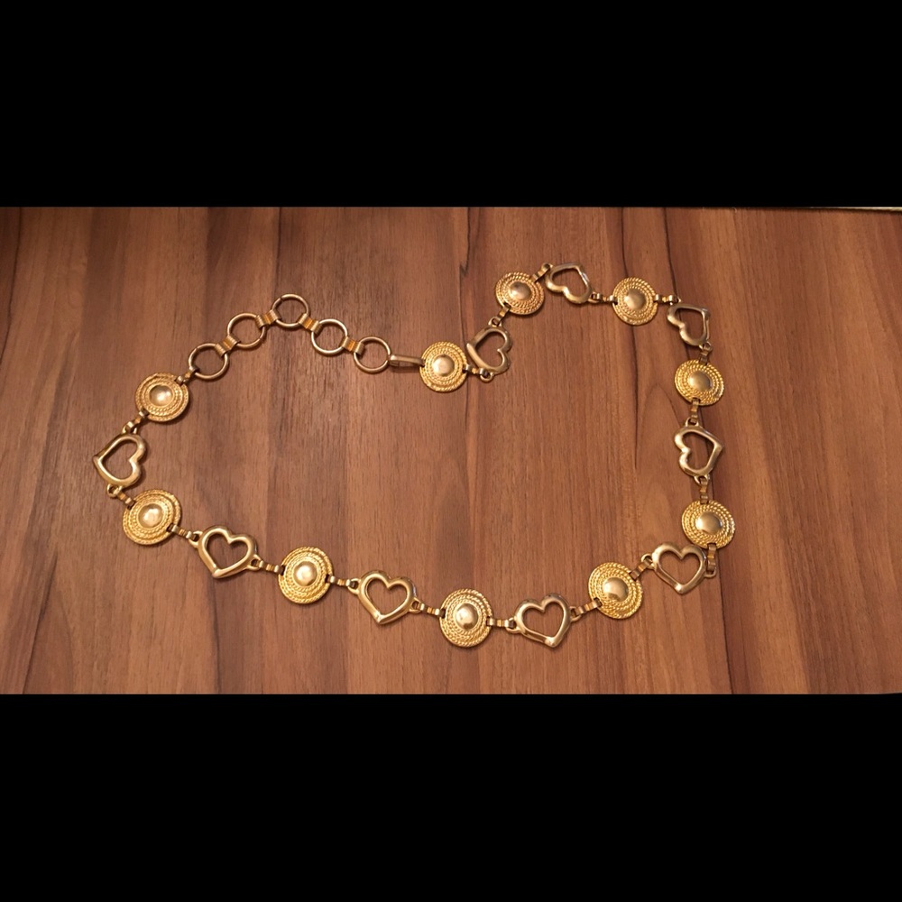 Gold colour chain belt
